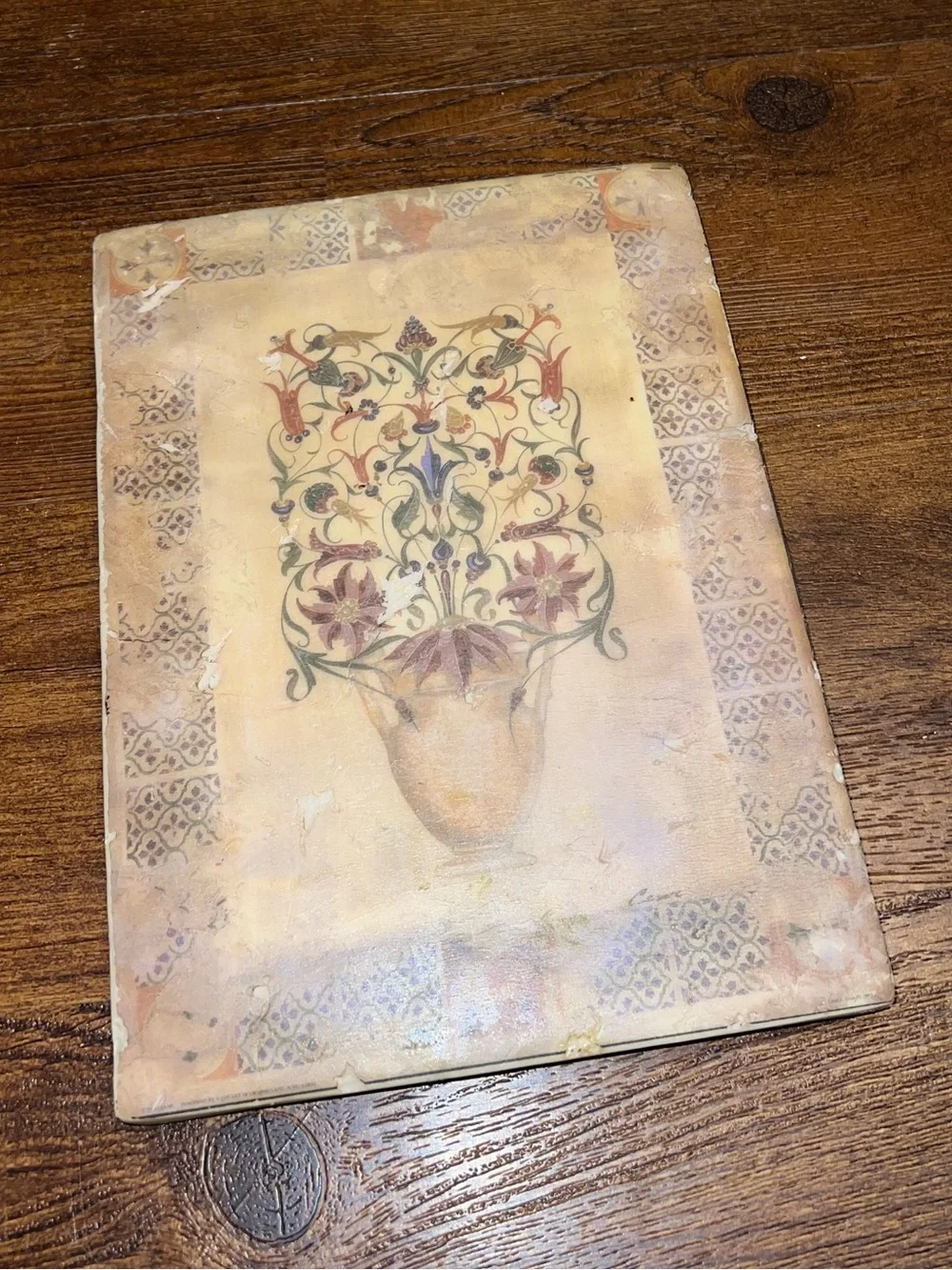 Decorative Mid Century Modern Floral Vase Ceramic Mediterranean Wall Art